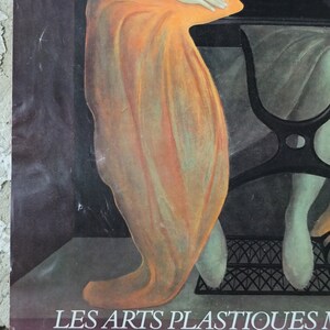 1978 Affiche Leonor Fini, Machine à coudre, Galerie surréaliste La Machine à Coudre exposition, décor dart mural image 5