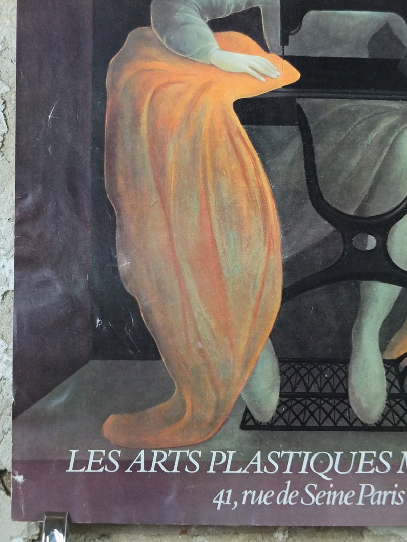 1978 Affiche Leonor Fini, Machine à coudre, Galerie surréaliste La Machine à Coudre exposition, décor dart mural image 5