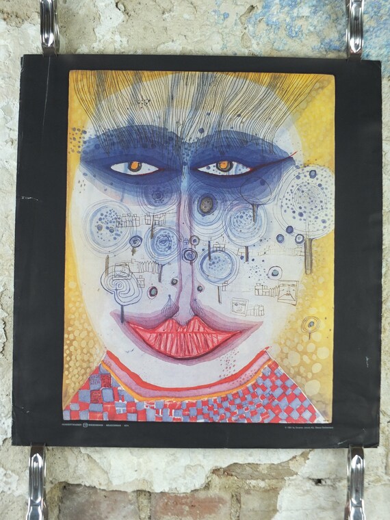 フンデルトヴァッサー　ポスター　額付き　HUNDERTWASSER 1991 フリーデンスライヒ フンデルトヴァッサー ポスター
