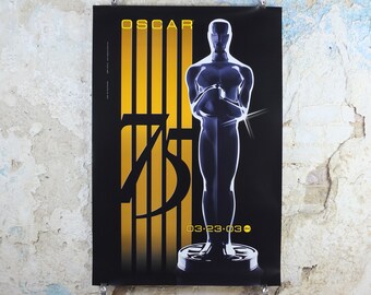 2003 Oscars Academy Awards Poster, 75th Annual Academy Awards, Hollywood, California, exhibition wall art decor