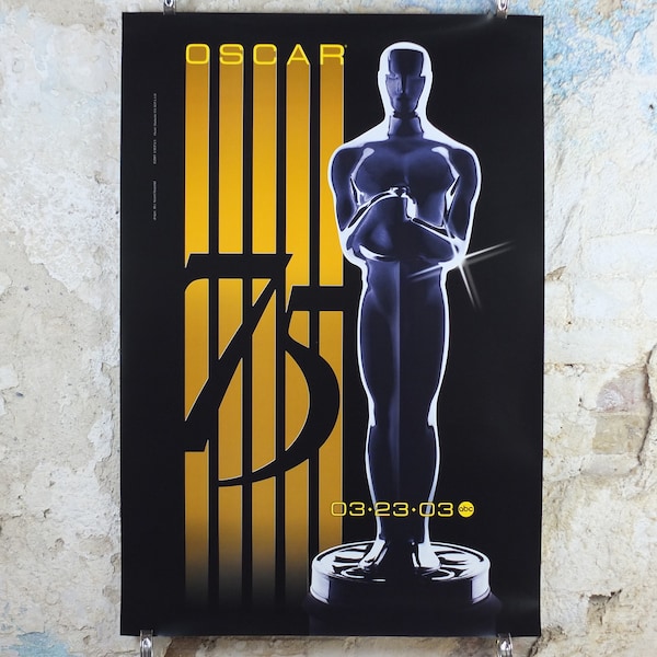 2003 Oscars Academy Awards Poster, 75th Annual Academy Awards, Hollywood, California, exhibition wall art decor