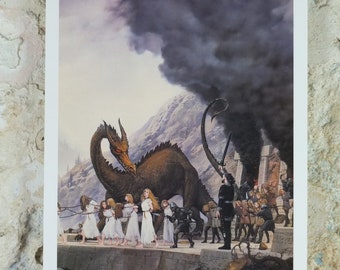 1998 Tolkien Silmarillion Poster the Sack of Nargothrond by 