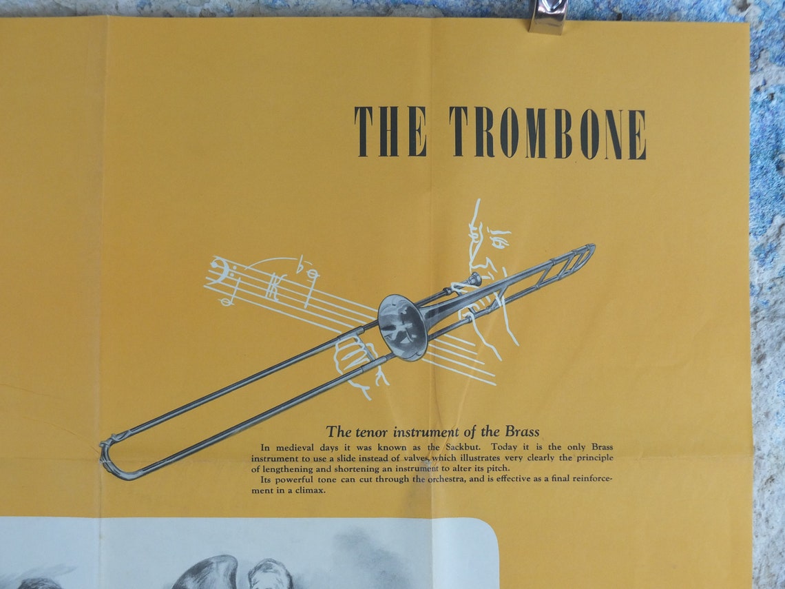 Vintage Brass Instruments Music Poster The Brass Trumpet Etsy