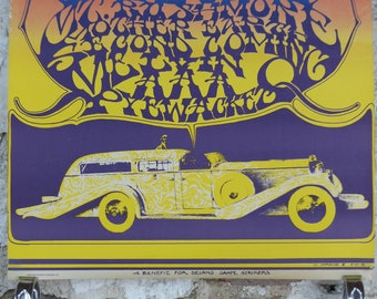 1967 Cosmic Car Show Poster, by Stanley Mouse and Muir Beach in