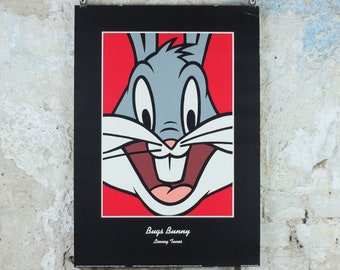 1993 Bugs Bunny Poster, Looney Tunes and Merrie Melodies by Warner Bros, cartoon and comic wall art decor