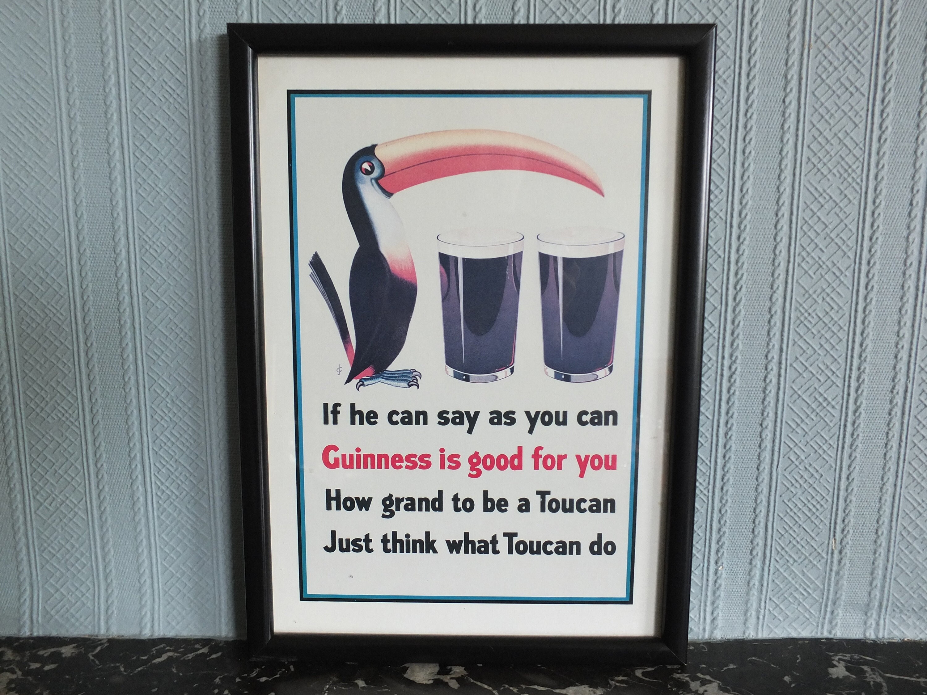 1981 John Gilroy Guinness Toucan Poster, Toucan Poem 1935, Toucan 