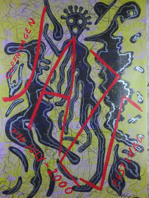 2000 Signed Copenhagen Jazz Festival Poster, Hand Signed by Bjørn
