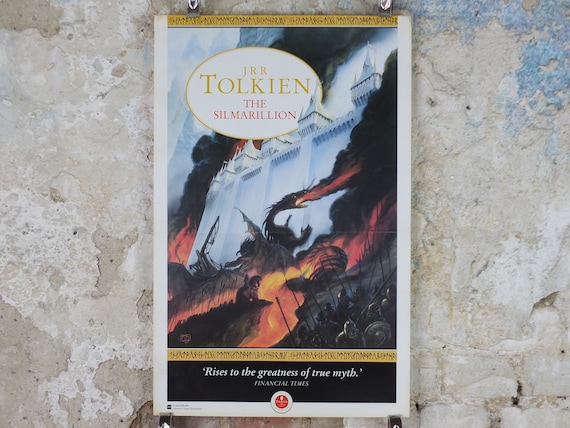 1992 Vintage Tolkien Centenary the Silmarillion Poster, the Fall