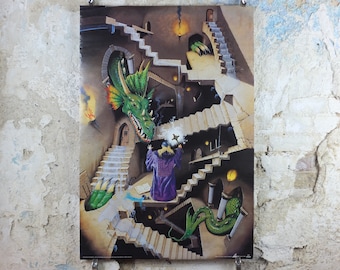 1995 Lord of the Dragon Poster, by Max Henkle, From Scandecor, 1260, fantasy wall art decor