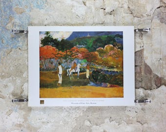 1998 Paul Gauguin Poster, Women and a white horse 1903, Post Expressionism gallery exhibition, wall art decor