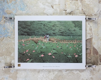 1998 Kawase Hasui Poster, Summer Benton Shrine Shiba 1929, Japanese Prints, Museum of Fine Arts Boston, gallery exhibition, wall art decor