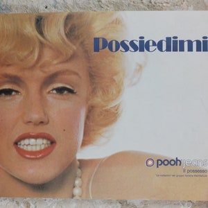 1983 Pooh Jeans Poster, Marilyn Monroe, Possiedimi, il possesso, own me, possession,  Italy style fashion, advertising retro wall art decor