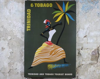2004 Trinidad and Tobago Travel Poster, from 1965, Tourist Board, reprint, travel tourism, wall art decor