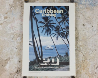 1980s P&O Travel Poster, Moments from the Peninsular and Oriental Steam Navigation Company Poster Collection, travel tourism, wall art decor