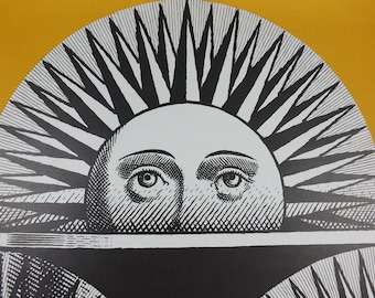 アートポスター ピエロ フォルナセッティ カプリの太陽 Fornasetti カプリの太陽 Sole Di Capri/ピエロ・フォルナセッティ【Piero