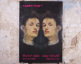 2005 Edvard Munch Poster, Self portrait 1886, Moderna Museet Stockholm, Expressionism, Symbolism, gallery exhibition, wall art decor