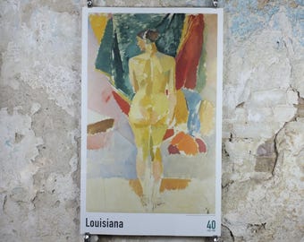 1998 Louisiana Anniversary Poster, 40th Anniversary, Karl Isakson, Model from the Back, 1920 Louisiana Museum of Modern Art, wall art decor