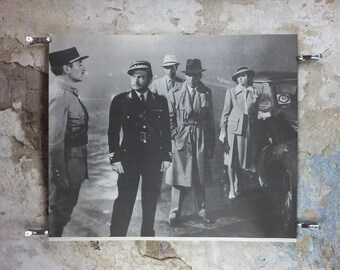1987 Casablanca Poster, Final scene with Humphrey Bogart, large size, movie, film and cinema memorabila, wall art decor