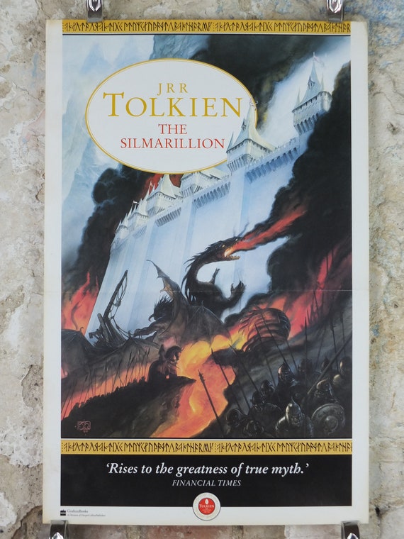 1992 Vintage Tolkien Centenary the Silmarillion Poster, the Fall