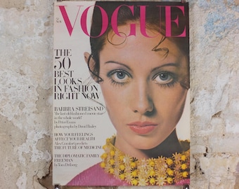 1968 Vogue Magazine Cover Poster, Moyra Swan, November 1968, British Vogue, David Bailey, fashion Advertising wall art decor