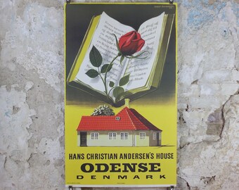 2004 Hans Christian Anderson House Poster, Odense, by Aage Rasmussen, fairy tales for children, kids, print wall art decor