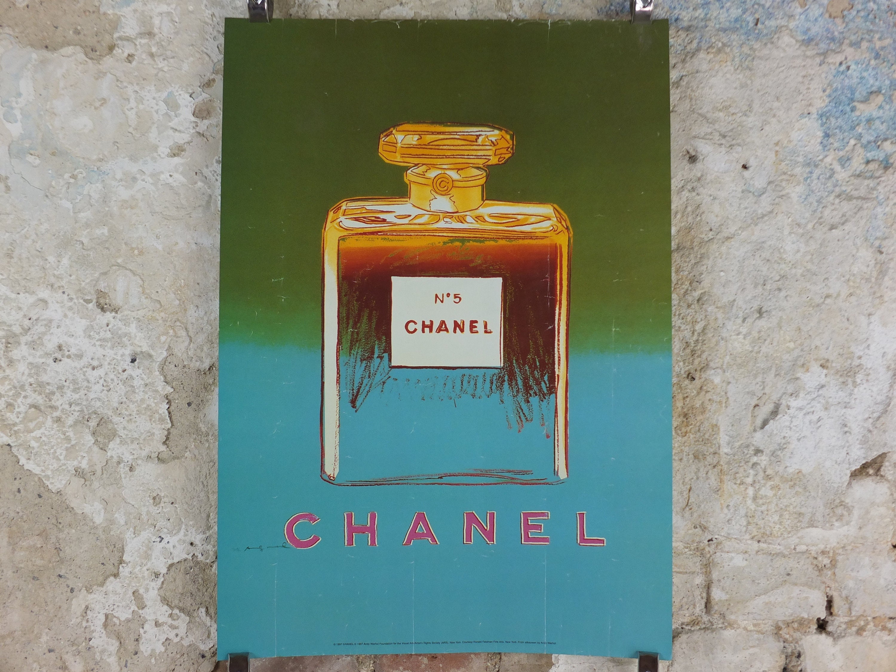 1997 No 5 Chanel Poster, by Andy Warhol, Perfume Bottle 1997 No 5 Chanel Poster, by Andy Warhol, Perfume Bottle