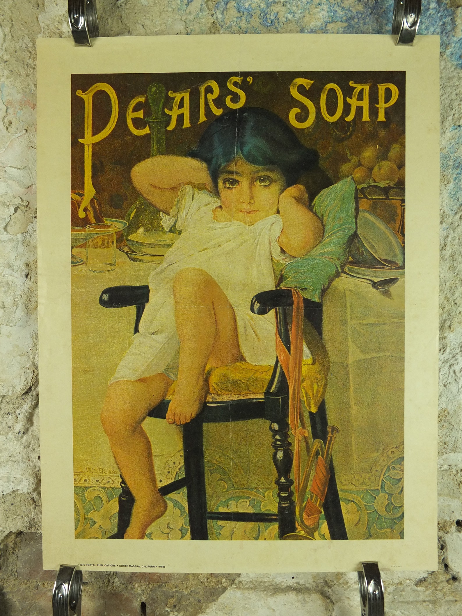 Vintage Pears Soap Poster 1975 from 1880 lithograph girl in Etsy