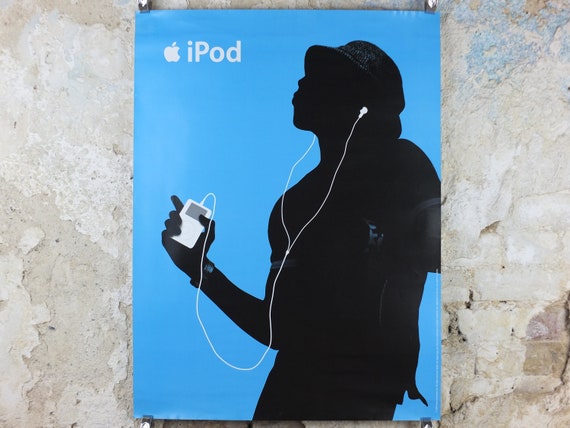 2004 Apple Ipod Poster, Original Dancing Man in Hat by Susan