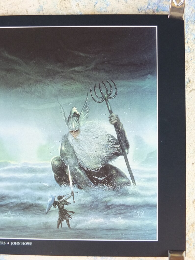 1999 Tolkien Unfinished Tales Poster, Ulmo Lord of Waters, by John Howe ...
