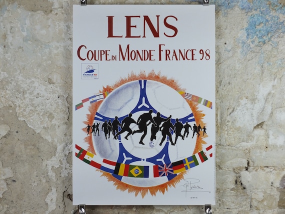 1998 World Cup Poster, Lens France 98, Coupe Du Monde, by G