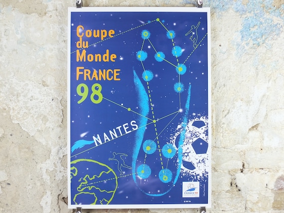 1998 World Cup Poster, Nantes France 98, Coupe Du Monde, by Sandra