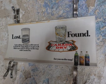 Original Vintage British Canada Dry Ginger Ale London Underground Laminated Tube Poster travel transport advertising print wall art 1980s