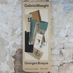 Manifesto di Georges Braque del 1963, Papier Colles 1912-1914, Galerie Maeght, Cubismo, Fauvismo, mostra di galleria d'arte, decorazione murale