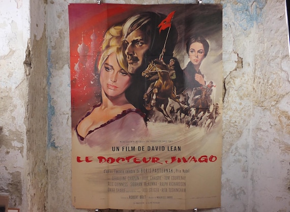 1965 Doctor Zhivago Poster, Epic Russian Revolution and World War