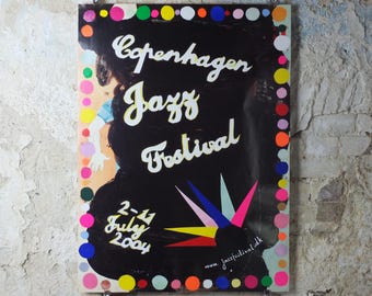 2004 Copenhagen Jazz Festival Poster, by Evren Tekinoktay, Denmark, music, wall art decor