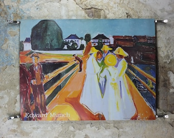1997 Edvard Munch Poster, The Women on the Bridge 1935, Expressionism, gallery exhibition, wall art decor