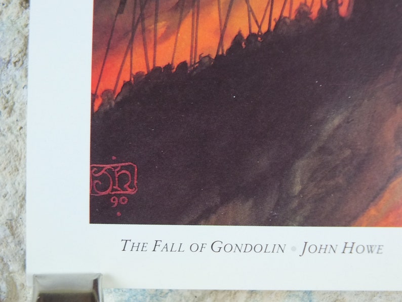 1993 Tolkien Silmarillion Poster the Fall of Gondolin by - Etsy