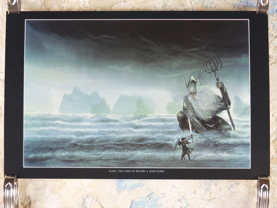 1999 Tolkien Unfinished Tales Poster, Ulmo Lord of Waters, by John Howe ...