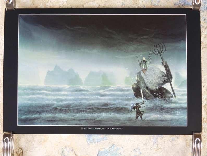1999 Tolkien Unfinished Tales Poster, Ulmo Lord of Waters, by John Howe ...