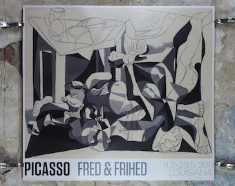 2011 Pablo Picasso Poster, The Charnel House 1944 - 1945, Louisiana Museum of Modern Art, Copenhagen, gallery exhibition, wall art decor