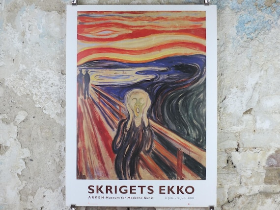 2001 Edvard Munch Poster, the Scream 1893, Arken Museum for