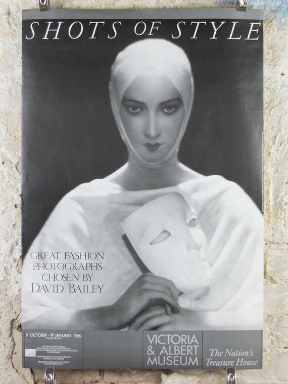 1986 V&A Museum Poster, David Bailey's Great Fashion Photographers