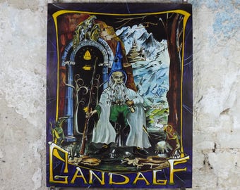 1969 Lord of the Rings Gandalf Poster, by D. de S. Pernes, J.R.R. Tolkien, Middle Earth, Third Age fantasy fiction wall art decor