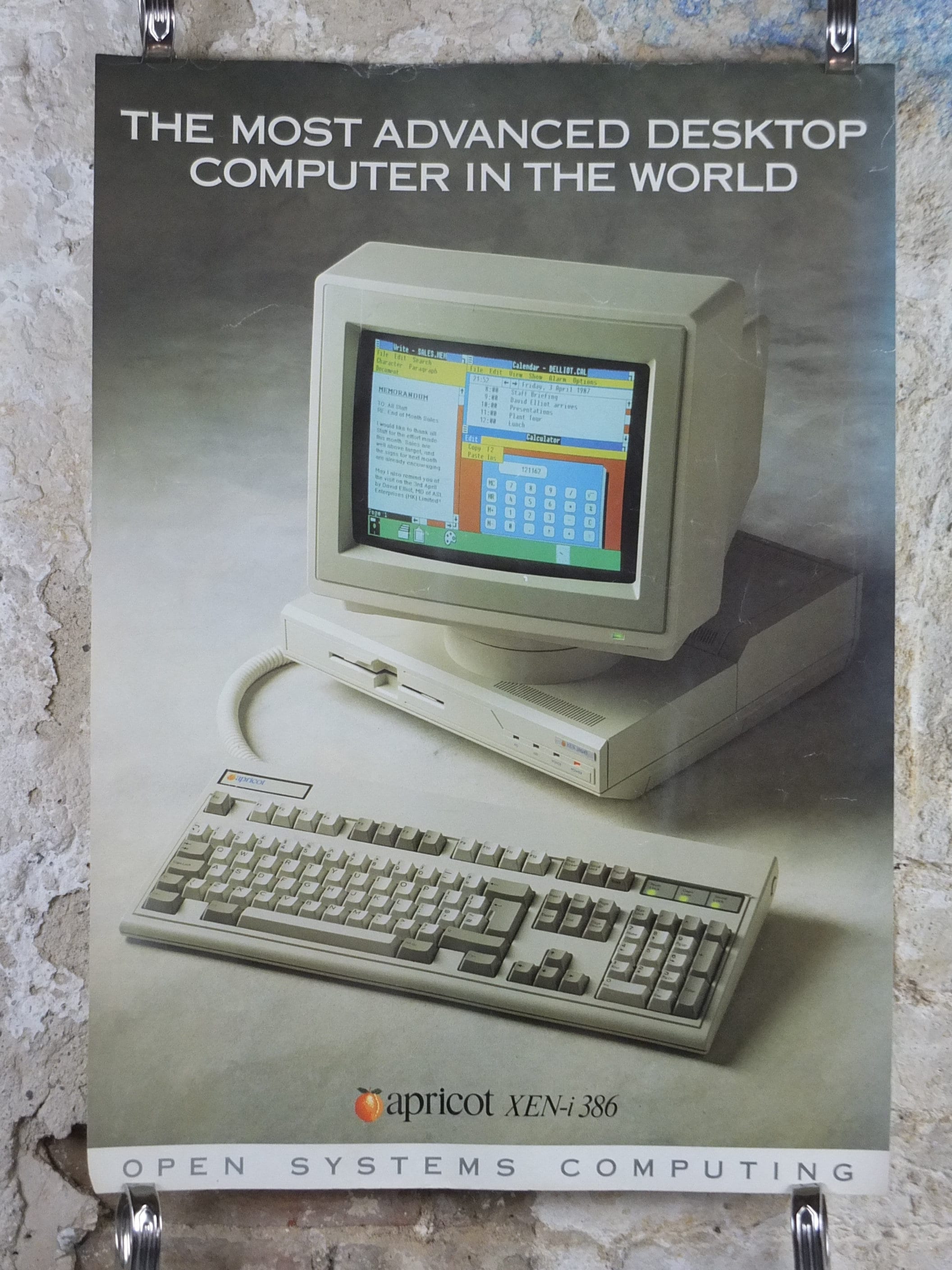 【期間限定！最安値挑戦】 Poster, 386 Xen-i Apricot 1986 the Compatible IBM First 趣味+スポーツ