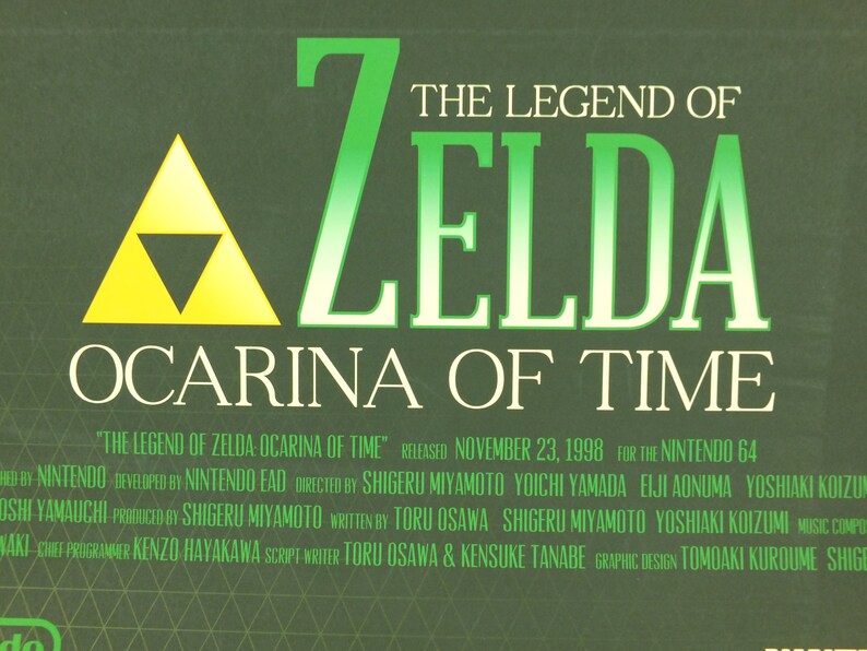 Vintage Ocarina of Time Poster Legend of Zelda Signed Etsy UK