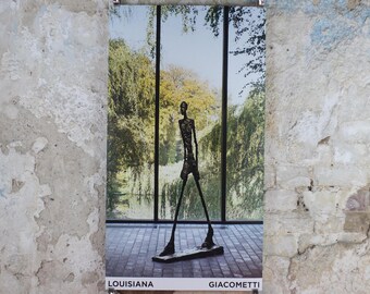 2019 Alberto Giacometti Poster, The Walking Man, L'Homme Qui Marche, Louisiana Copenhagen, Modernism, gallery exhibition, wall art decor