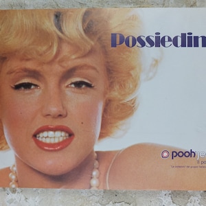 1983 Pooh Jeans Poster, Marilyn Monroe, Possiedimi, il possesso, own me, possession,  Italy style fashion, advertising retro wall art decor