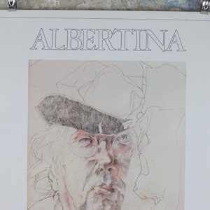 1981 Horst Janssen Poster, Self Portrait 1982, Albertina Wein