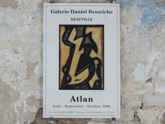 1996 Jean Michel Atlan Poster, Abstract Composition 1955, Cobra