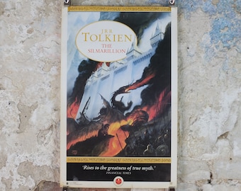 1992 Vintage Tolkien Centenary The Silmarillion Poster, The Fall of Gondolin, John Howe, illustration print wall art decor
